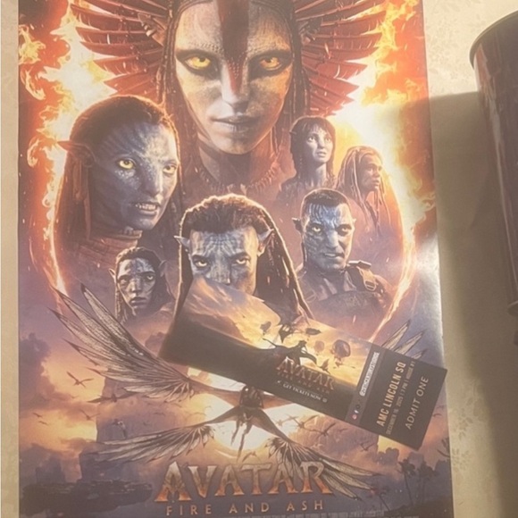 Avatar BUNDLE 2025 Fire and Ash PINS Ticket, Posters, Notebook Friend Fam NEW - Picture 4 of 14